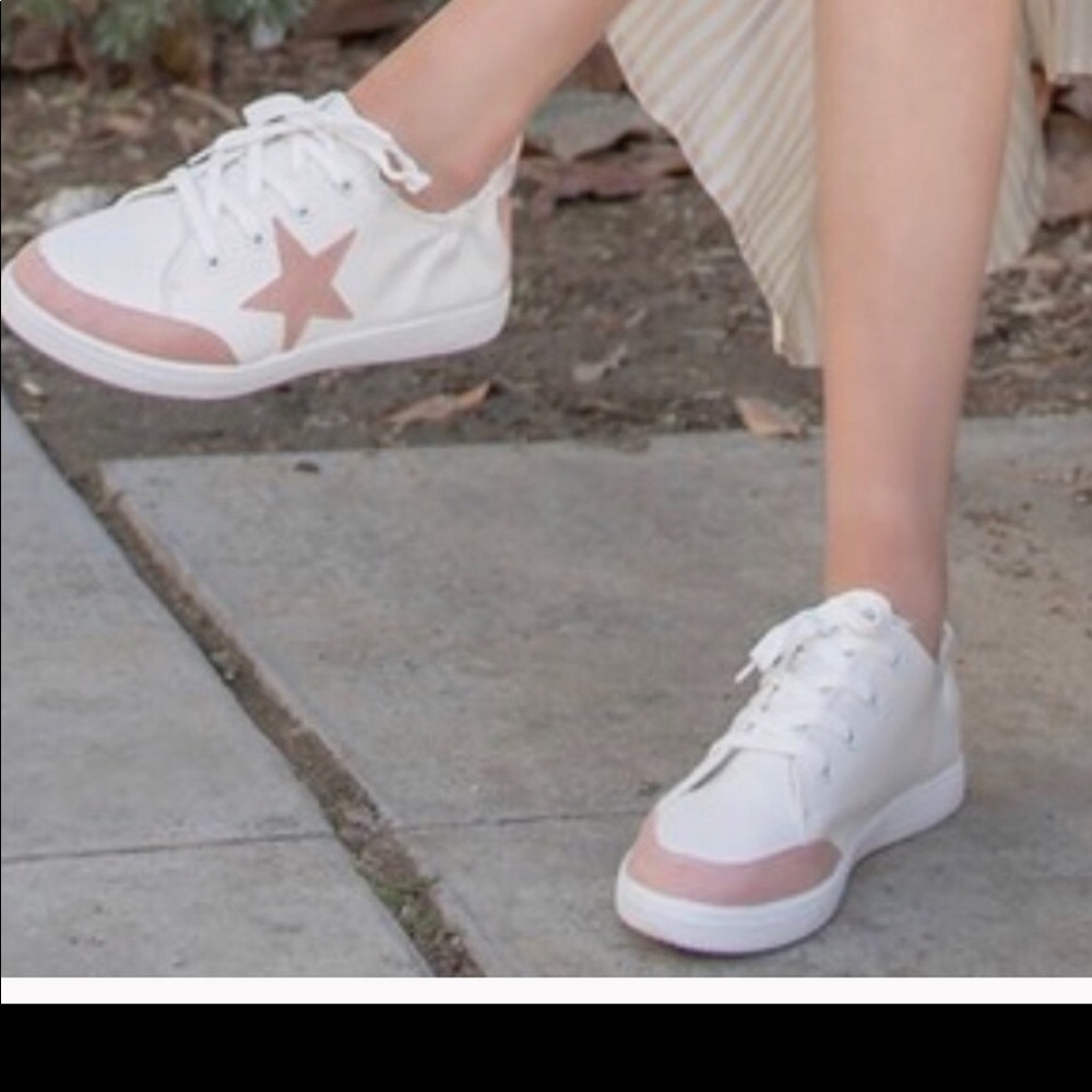 Pink Blush Star Sneakers